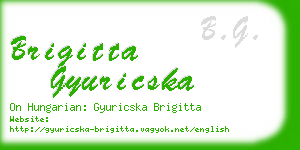 brigitta gyuricska business card